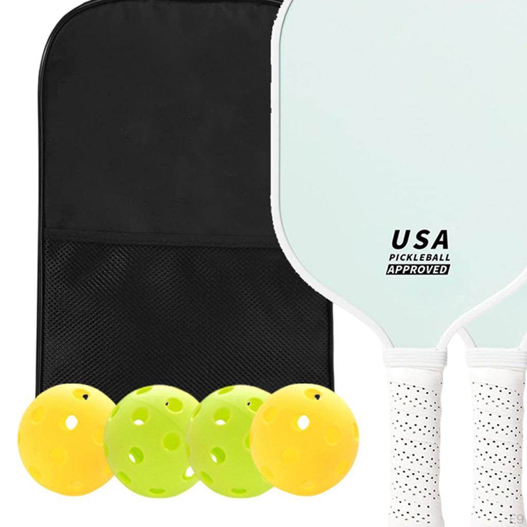 2Pcs Pickleball Paddles Racquets for Indoor Outdoor Use Patio Gym Style A