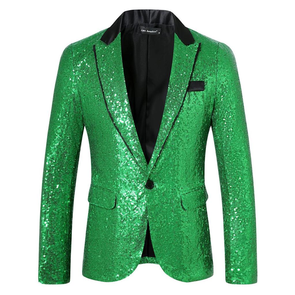Men's Autumn/Winter Disco Shiny Sequined Jacket Business Suit ZT-X61