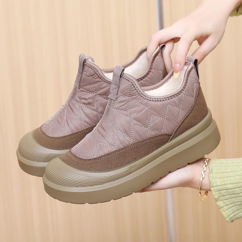 

Зимние Новые Женские Цельные Клоги Хлопковые Туфли Удобная Толстая Подошва Прочные Нескользящие Бесплатная Доставка Женская Обувь 35