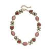 Flower and Heart Vintage Metal Necklace Court-style Bracelet Earrings Jewelry  Jewelry Accessories