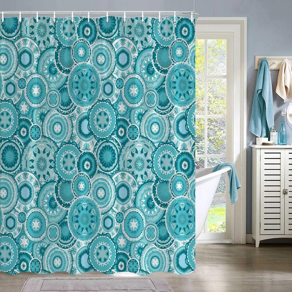 Vintage Abstrakte Geometrische Linien Badezimmervorhang Aztec Duschvorhang Bohemian Heim Badezimmer Dekor Polyester Duschvorhänge