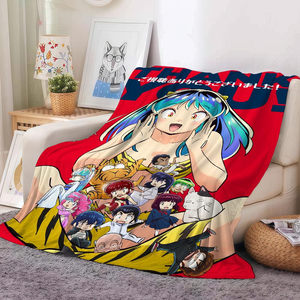 Cartoon Urusei Yatsura Blanket Soft and Skin Friendly For Couch Bed Napping Bedspread All Seasons Comforter