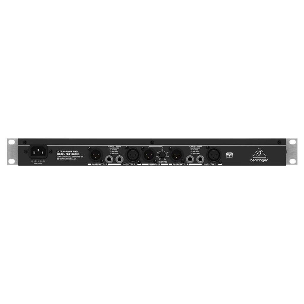 Behringer ULTRAGRAPH PRO FBQ1502HD Graphic with Feedback Detection and Subwoofer Output Equalizer, 15-Band Stereo,