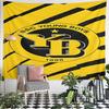 BSC Young Boys Logo with Yellow Stripes Pattern Wall Hanging Tapestry Decorative Tapestry Home Decor for Bedroom and Living Room