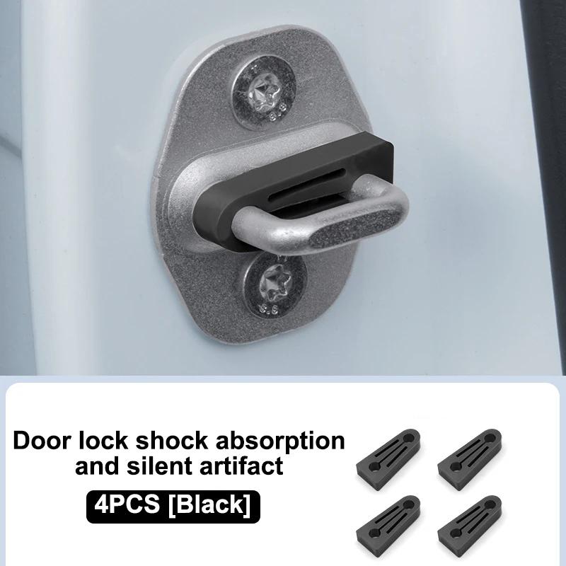 4PCS Universal Car Door Shock Absorber Soundproof Deadener Anti-Vibration Buffer Pad Cushion Vehicle Door Shock Absorber Buckle