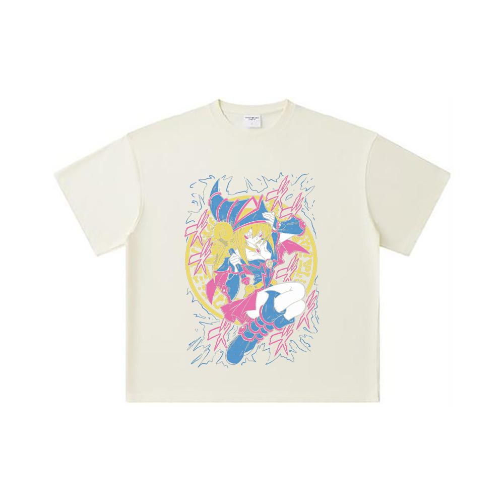 

Хлопковая футболка унисекс плотностью 260 г/м², двойная пряжа, 32-й номер, 100% хлопок, с принтом Yu-Gi-Oh V3 Maga Obscura S абрикосовый