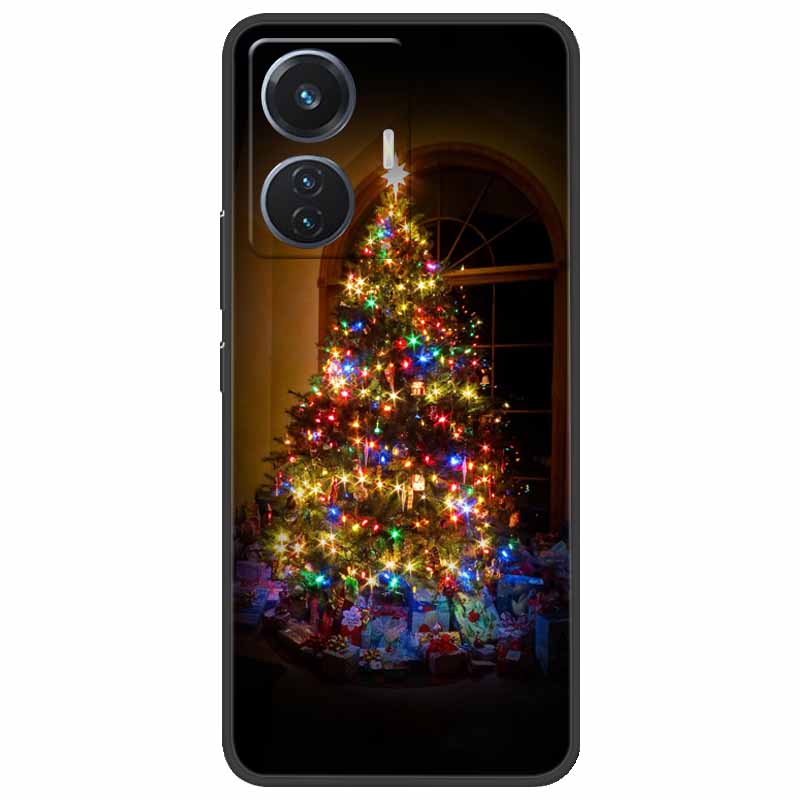Christmas Case For Vivo T1 44W Soft Silicone Back Cover for Vivo T1 4G Snapdragon 680 Phone Case Cartoon V2153 VivoT1 4G Funda