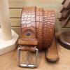 3.8CM Wide Italian Genuine Crocodile Leather Belt for Men - Retro Versatile Jeans Accessory