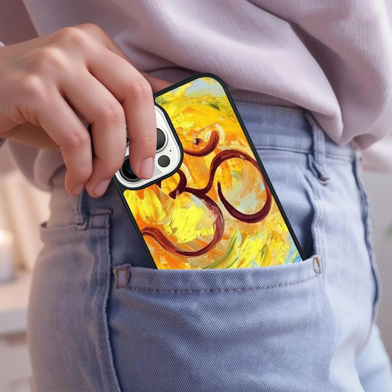 Aum om Namaste Symbol Zen Yoga Phone Case For iPhone 17 Air 15 16e 14 13 Pro Max Coque 12 11 Pro Max PLUS cover