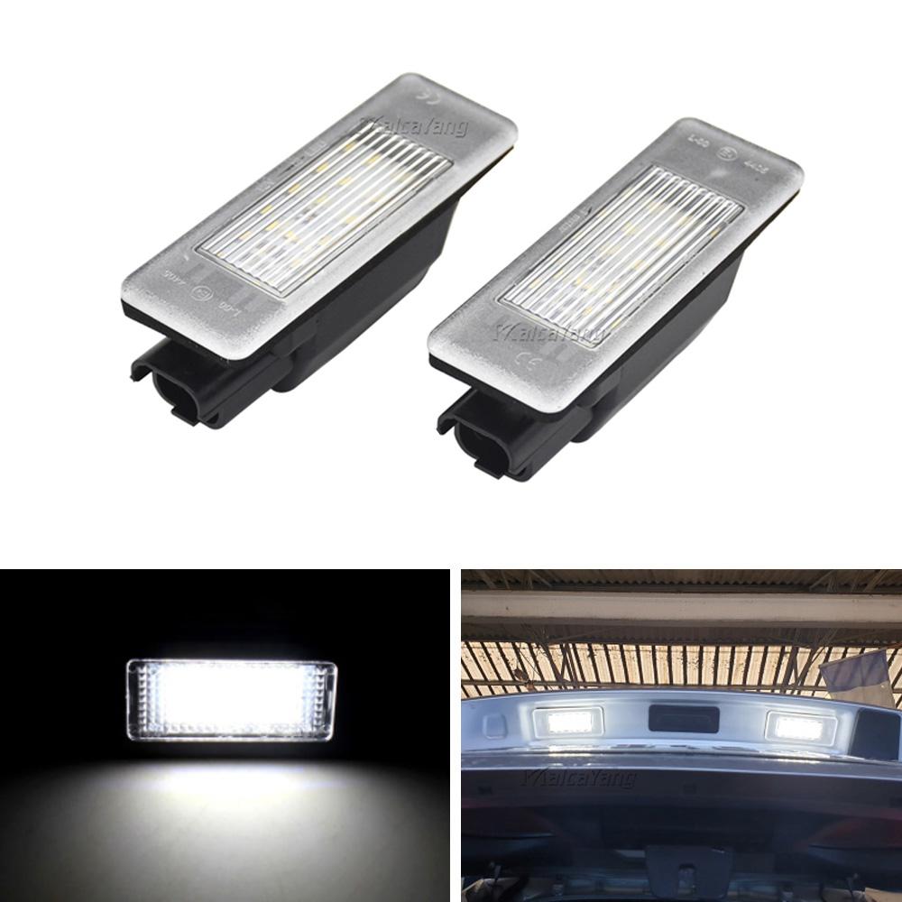 Car LED License Number Plate Light Lamp For Peugeot 106 207 307 308 406 407 508 Expert Citroen Berlingo C2 C4 C5 C6 C8 DS3 Jumpy License Plate Lights