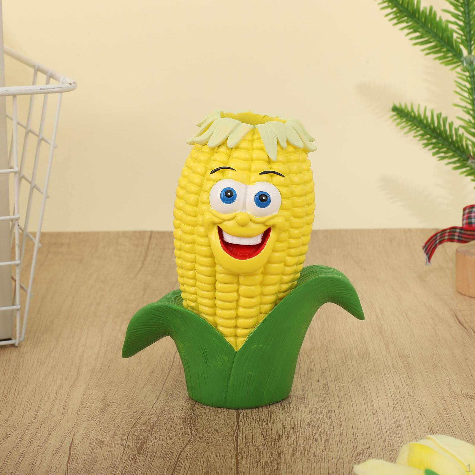 

Мультяшная ваза с цветочным узором в форме растений, милая скульптура, декоративное украшение стола, работа для обеда Corn