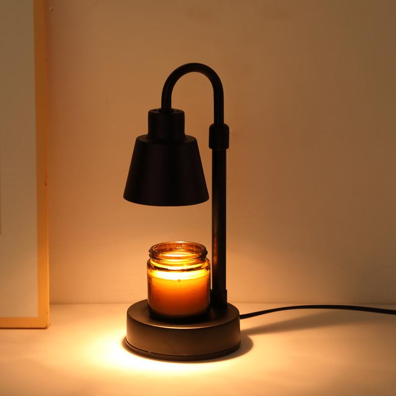 Electric Candle Heating Lamp Retro Candle Melt Warmer Light Dimming Switch Melting Wax Night Light Romantic Table Lamp Decor