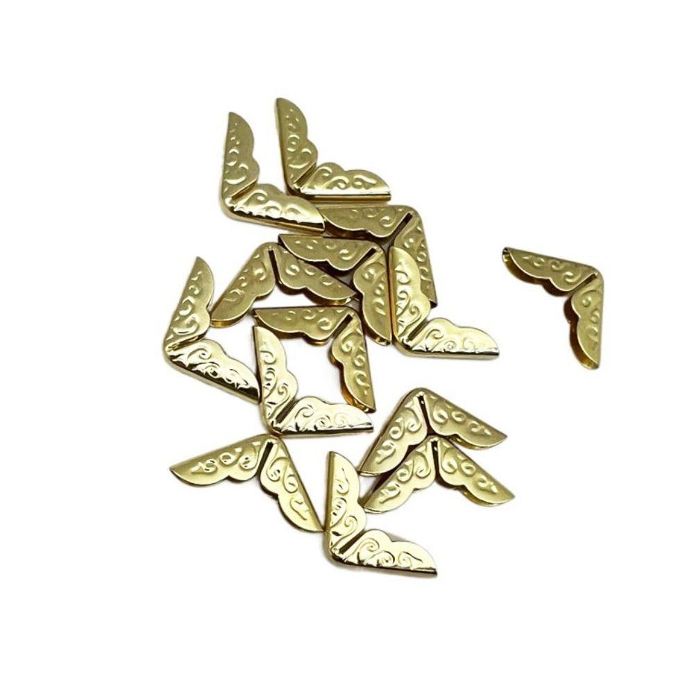 

50pcs Vintage Book Corner Protector Practical Iron Scrapbook Protector Mini Durable Book Corner Brackets Photo Album золотий