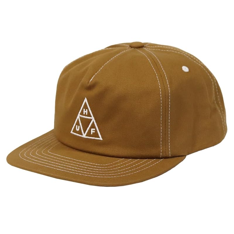 

[Huff] cap UNSTRUCTURED SNAPBACK CAP men s ladies hat brand street logo baseball cap simple baseball cap TT triple triangle camel white stitch