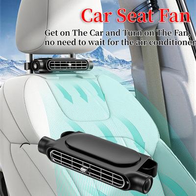 Ventilation Sheet Car Fan 3 Speeds Adjustable Circulator Rear Seat Electric Fan Portable Air Conditioning Automotive Fan for Car
