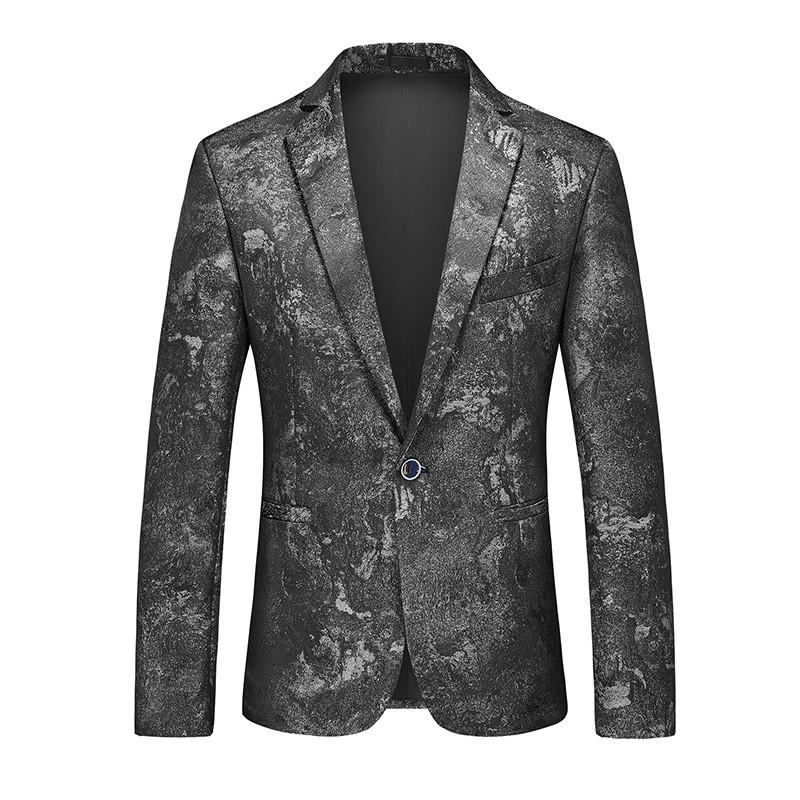 Spring Autumn Pint Blazer Men Business Social Suit Jacket Male Slim Fit Dress Male Jacquard Blazers Coats