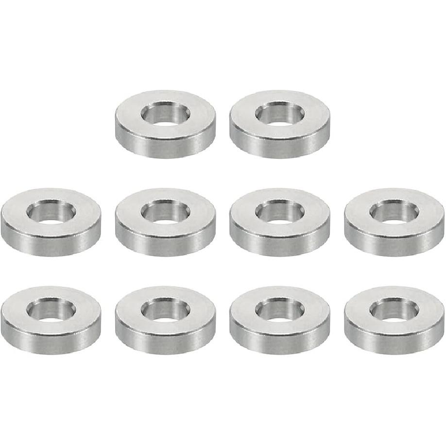 

PATIKIL M5 Нержавеющие стальные прокладки, 10 шт. Металлическая прокладка Нержавеющая сталь 5,2 мм ID x 12 мм OD x 6 мм L Нержавеющая стальная прокладка Винтовая стойка Круглая для 5.2mm ID x 12mm OD x 3mm
