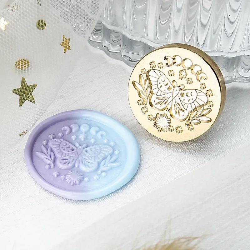 Wax Seal Stamp Moon Stars Vintage Sealing Stamp Head For Cards Craft Envelopes Wedding Wax Lacquer for Seals Scrapbooking