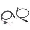 Marine for NMEA 2000 Starter Kit 1m Power Cable with Fuse Male Female Terminator T Connector for Lowrance Networks