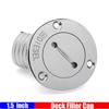 ZMFJH 45 Degree 316 Stainless Steel Deck Filler Key Cap for Marine Boat 38mm 50mm Deck Filler Caps GAS DIESEL FUEL WASTE WATER