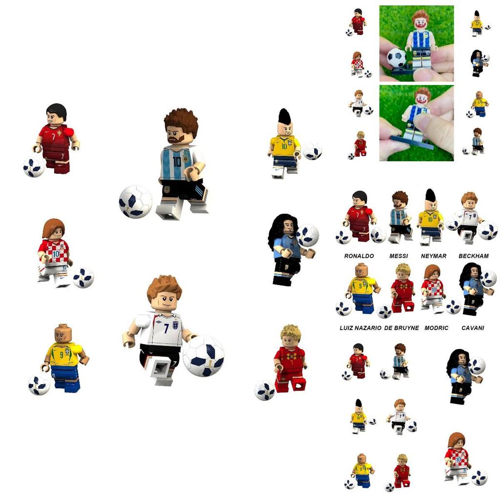Xp013-020 Cross-border World Cup Compatible Lego Soccer Boy Building Blocks Abs Plastic Material