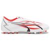 Puma Ultra Play Round Toe Lace-Up AG FG Soccer Shoes Men Soccer Shoes White Black Red 107527-01