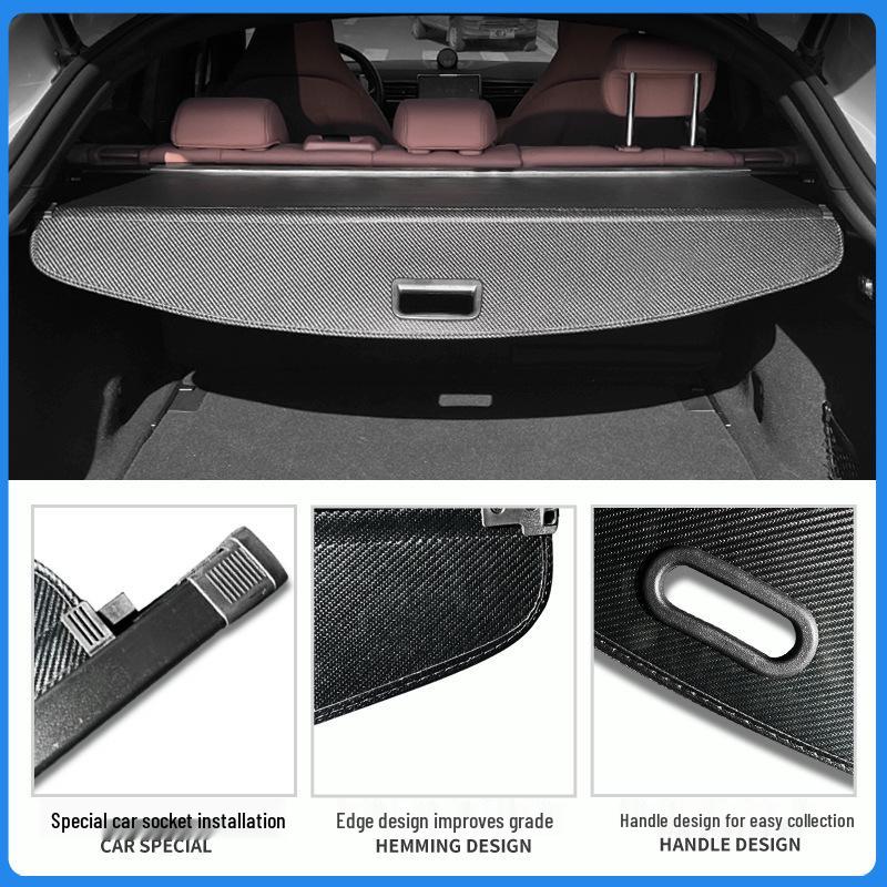 

2018-2019 GAC Qizhi PHEV Trunk Sunshade Retractable Partition Board Carbon Fiber Pattern - Thickened
