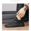 2023 New Men's Winter Snow Boots Thick Sole Non Slip Plush Warm Cotton Shoes Slip-On Flat Sole Elderly Casual Snow Shoes