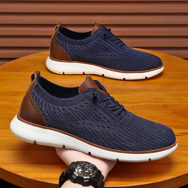 Fashion Men's Mesh Casual Sneakers Lightweight Breathable Dress Shoes Comfortable Walking Oxford Shoes Trainers for Men