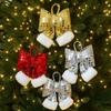 Creative Design Christmas Sequin Bow S/M/L Size Sparkling Christmas Tree Ornament Party Decoration Bow Pendant