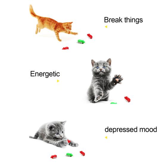 Cat Toy Interactive LED Mouse Design Bite-resistant Stress Relieve Teeth Grinding Entertaining