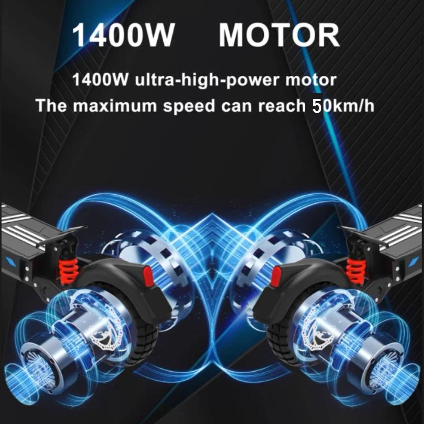 Novo cartão NCF da UE desbloqueado Motor de pico 1400W 48V 15.6ah scooter elétrica Velocidade máxima 50 km/h autonomia 50km scooter elétrica dobrável