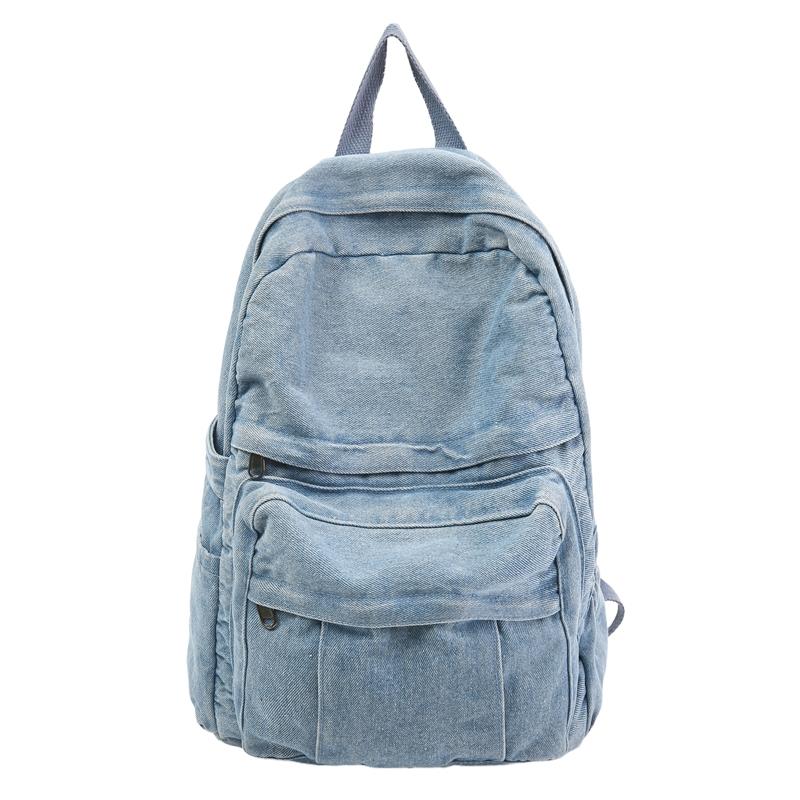 Denim Backpack Student Schoolbag Women's Travel Backpack
