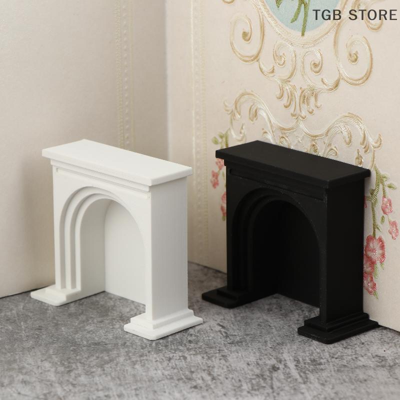 1/12 Mini Fireplace Furniture Model Dollhouse Christmas Scene Decoration Accessories Children Pretend Play Toys