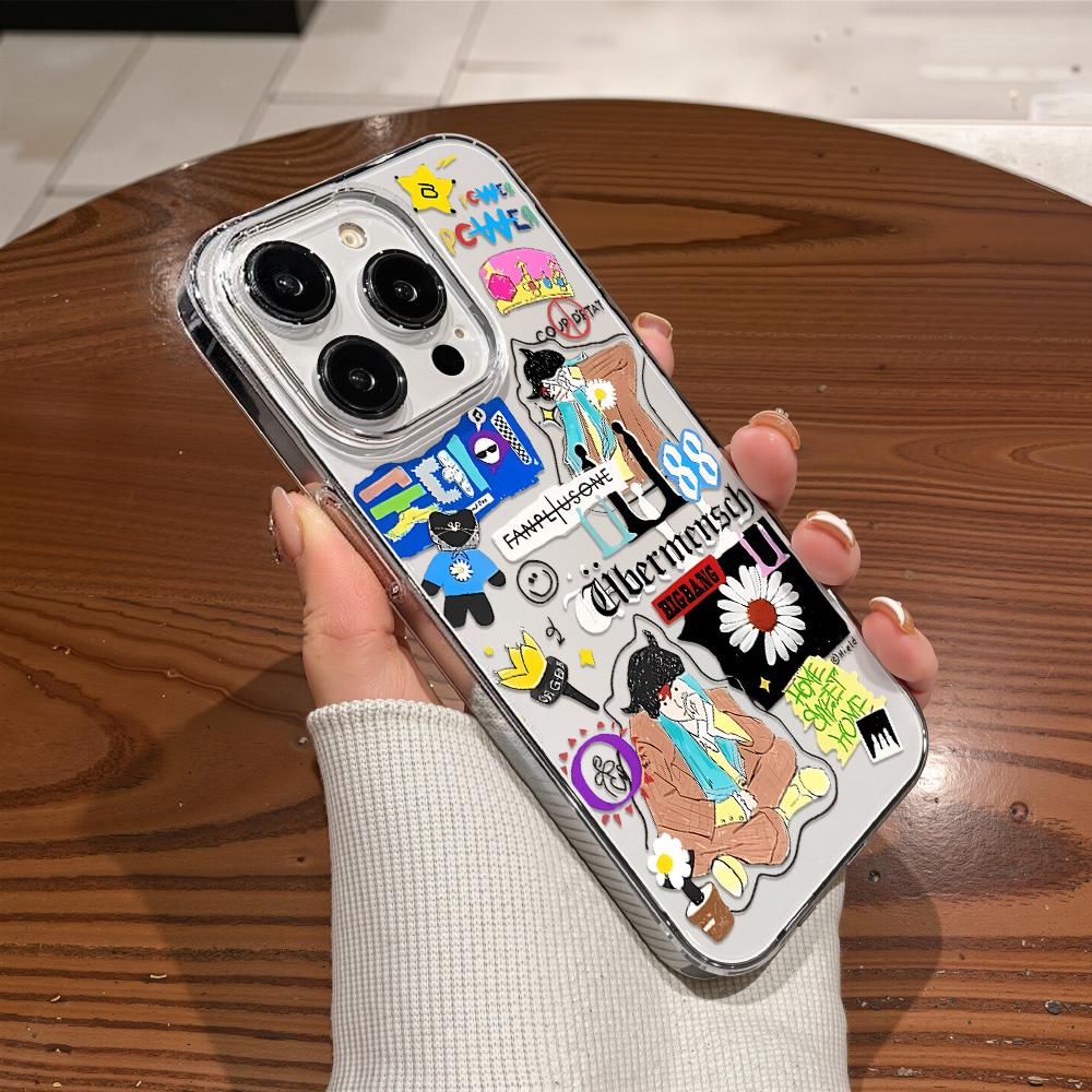 Acrylic Phone Case for iPhone 11 12 13 14 Pro 12 14 16 Pro Max for Samsung A16 A36 A56 S24 FE High-quality Painted Anti-fall Mobile Phone Case