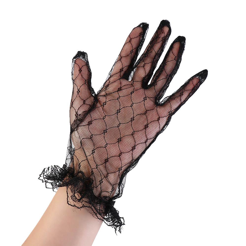Dress Accessories Dinner Dress Banquet Short Wedding Thin Mittens Lace Gloves Bridal Mesh Gloves