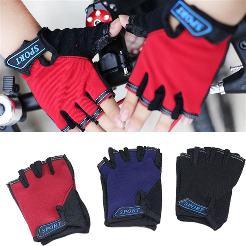 

Riding Equipment Non-slip Bike Mittens Running Gloves Half Finger Golves Children Cycling Gloves