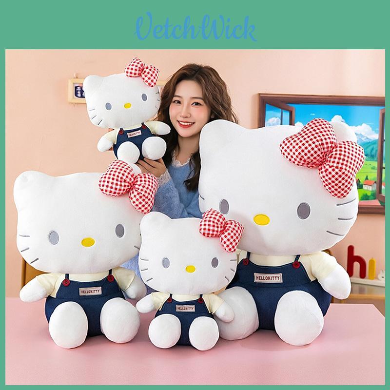 Peluche Cartoon Hello Kitty con Pelo Corto in Poliestere per Bambini e Collezionisti