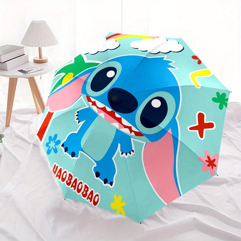 Stitch, Cartoon Automatic Opening and Closing Umbrella - 8 Ribs Portable Folding Umbrella with Plastic Handle, Suitable for Leisure and Hall