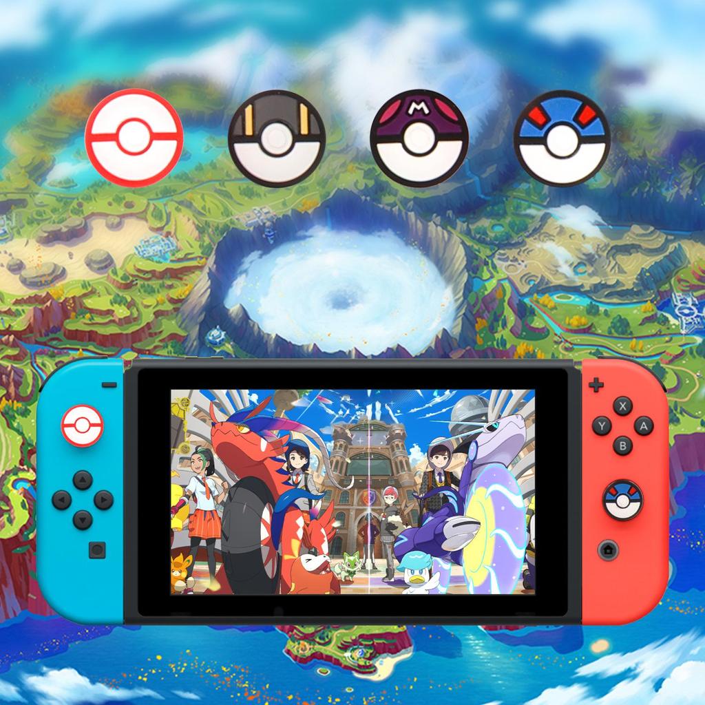 Nintendo Switch OLED Pokémon Scarlet & Violet Poké Ball Joystick Caps