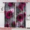 2D flat printing 2pcs Curtain Curtain Floral Elegance Design Digital Printed Polyester Drapes Birthday Party Perfect for Yard &