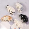 6Pcs Kawaii Resin Mini Sleeping Cat Mini Figures Miniature Things Statues Dollhouse Room Home Decor Items Desk Accessories