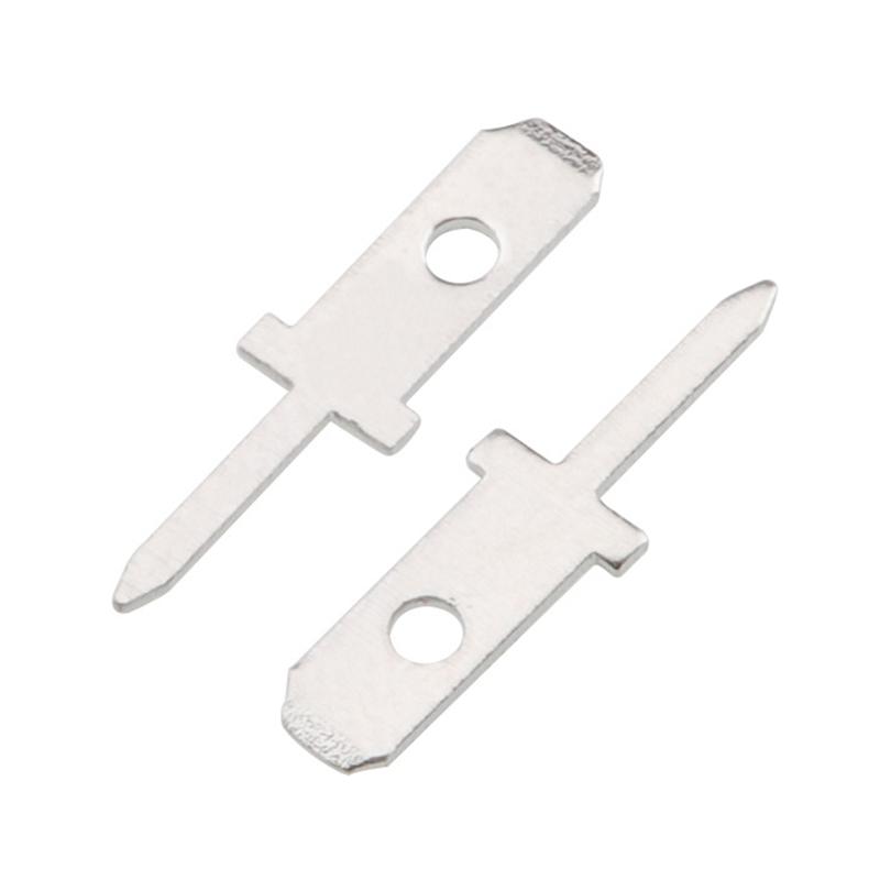 50Pcs 2.8 Inserts Plug Spring Terminal Pcb Solder Lug Thickness 0.8Mm One Legs ,Pcb Welding Sheet