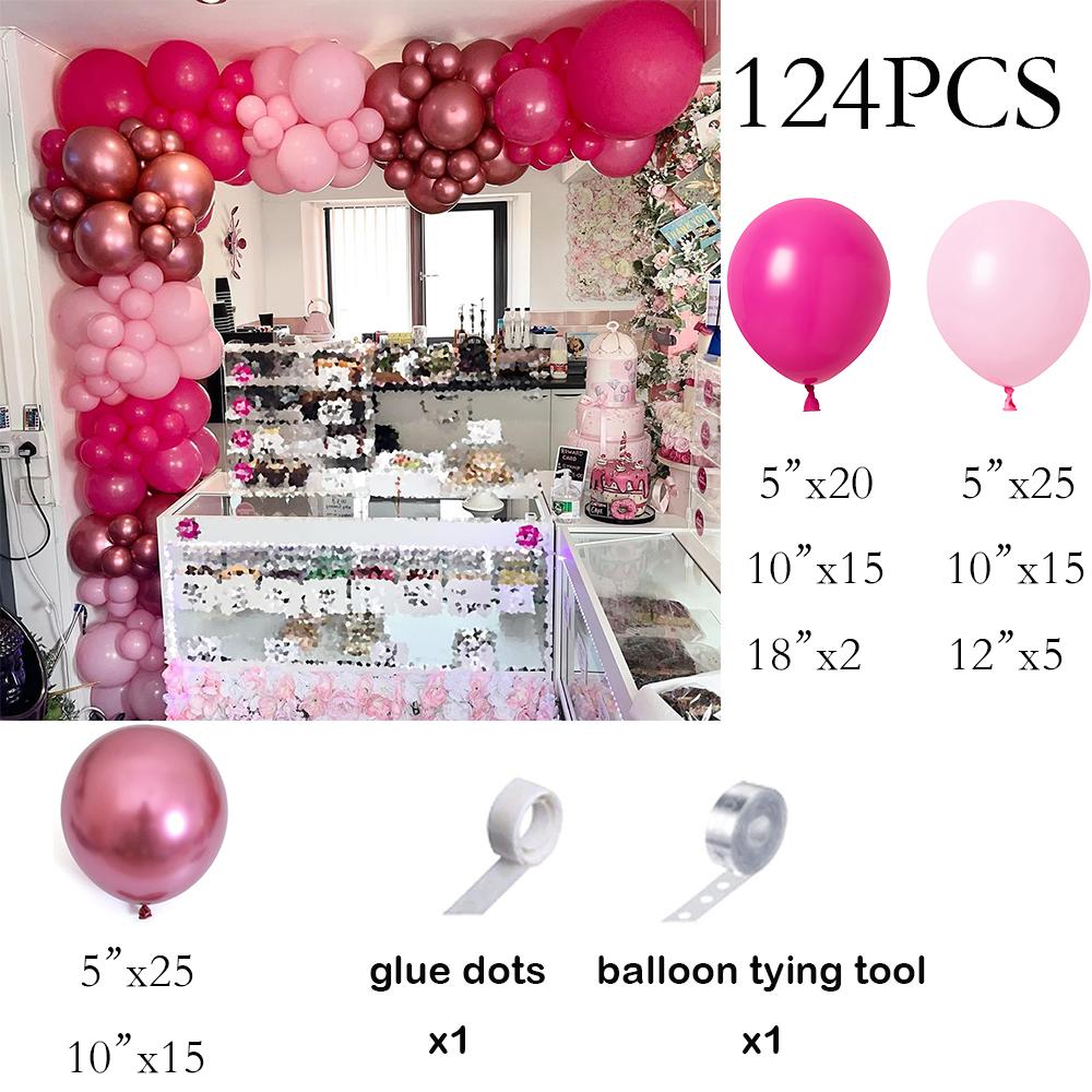 

Rose Pink Balloons Garland Pastel Pink Red Balloon Arch Kit Baby Shower Kid Birthday Party Wedding Anniversary Decoration Globos As Picture