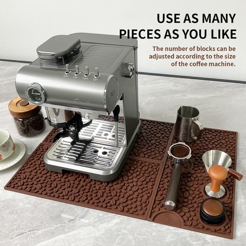 Silicone Coffee Bean Mat Thermal Insulation Waterproof Drainage Mat Coffee Accessories Non-slip Anti-Slip Pad Coffee Bar