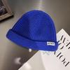 Letter Ntrx Trendy Pattern Solid Color Knitted Cap For Cold Weather Fashion