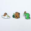 Zinc Zinc Alloy Capybara Brooch Duck Cartoon Pin Simple Animal Badge  Children's Day Gift