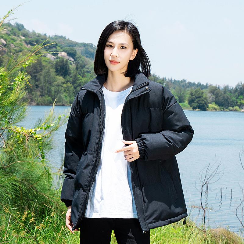 Casual Cotton Clothes Autumn and Winter New Fashion Hong Kong Style Loose Plus Size Versatile Fashion Solid Color Jacket Trendy Padded Clothes