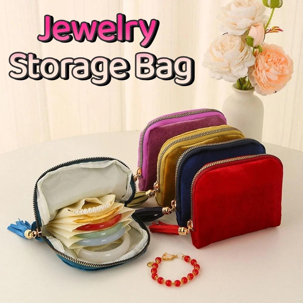 Tragbare Armband-Display-Tasche 6-lagige Geldbörse für Damen Schmuck-Organizer Reise-Outdoor-Nutzung