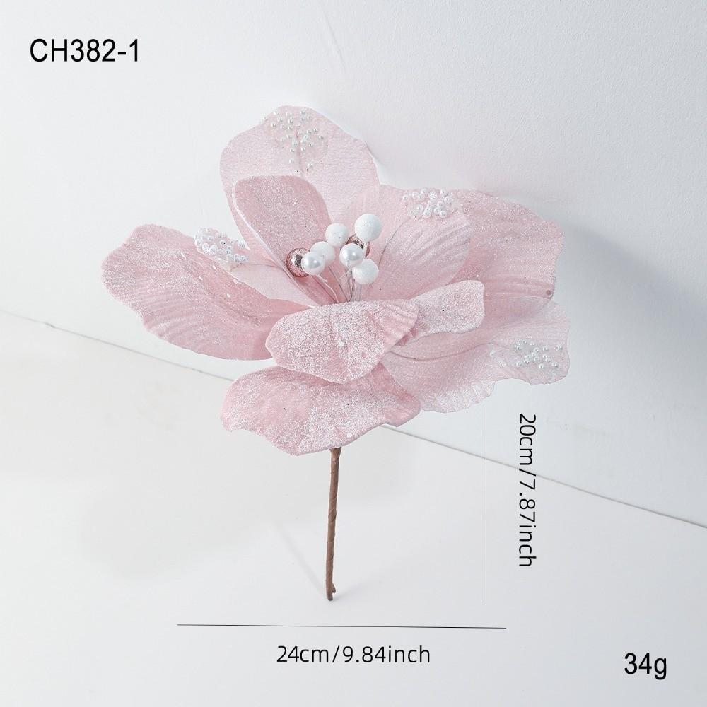 Новый 24 см Искусственный Цветок Пуансеттия Блестки Сверкающий Рождественский Цветок Блестки Блестящие Блестки Цветок Новогодний Фестиваль